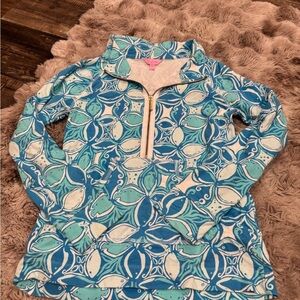 Lilly Pulitzer Teal and White Patterned Top
